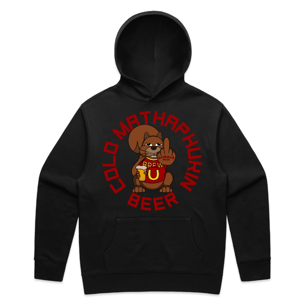 BREW U HOODIE - BLACK/GOLD/RED