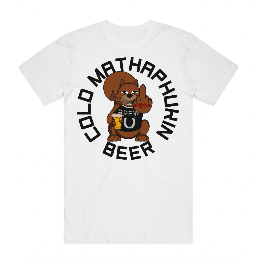 BREW U TEE - WHITE/BLACK