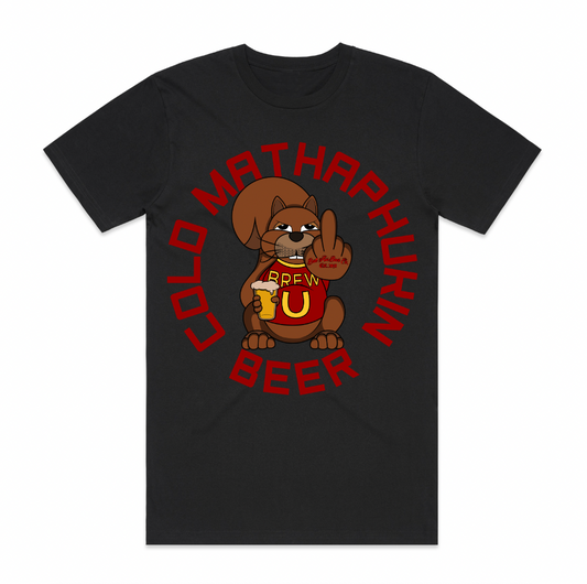 BREW U TEE - BLACK/GOLD/RED