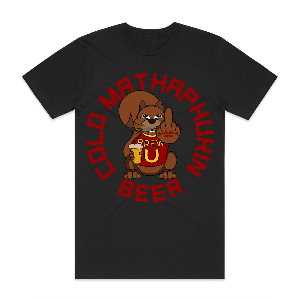 BREW U TEE - BLACK/GOLD/RED