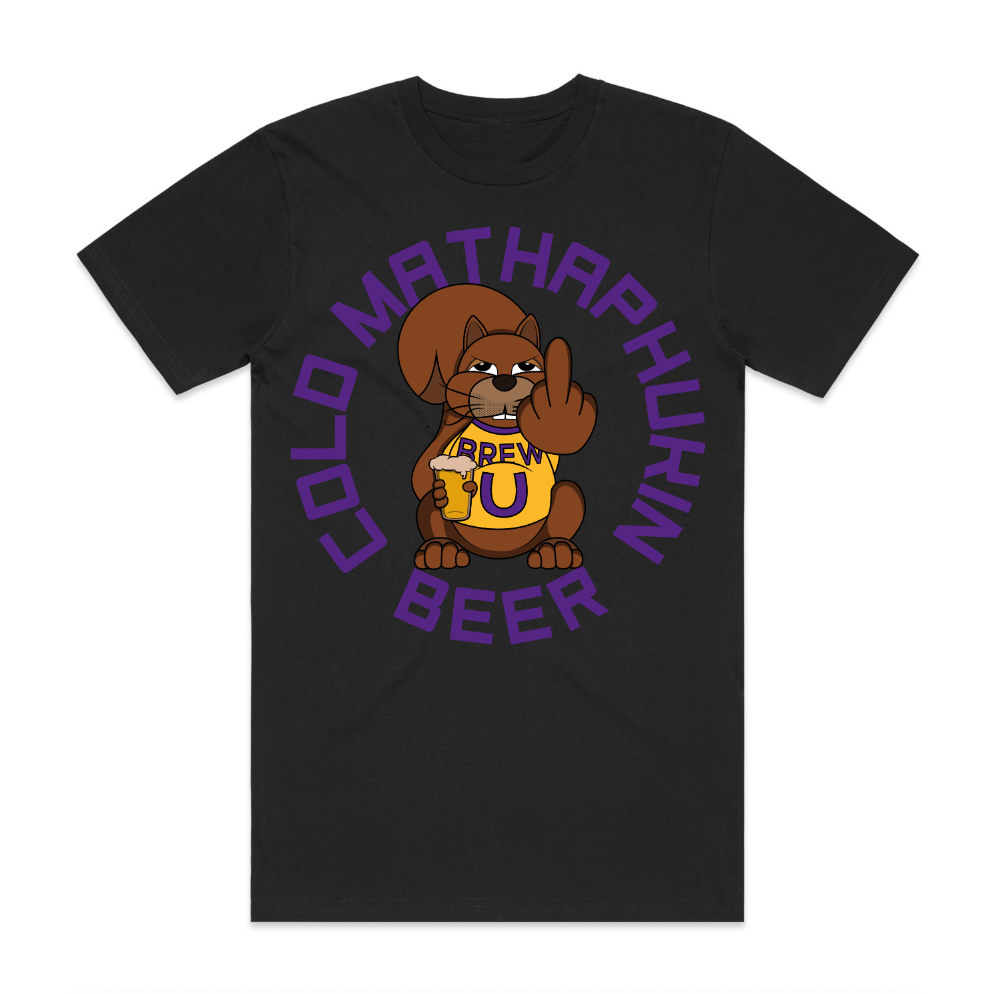 BREW U TEE - BLACK/PURP/GOLD