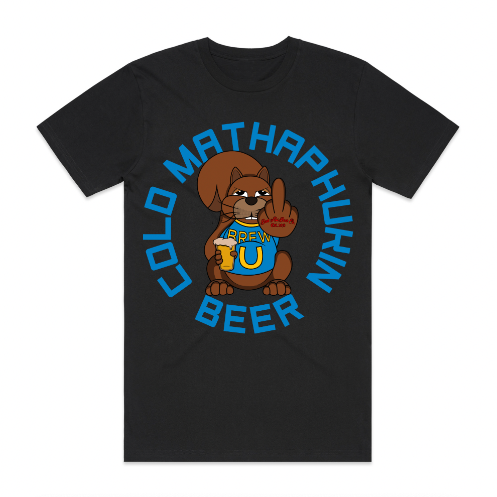 BREW U TEE - BLACK/BLUE/GOLD