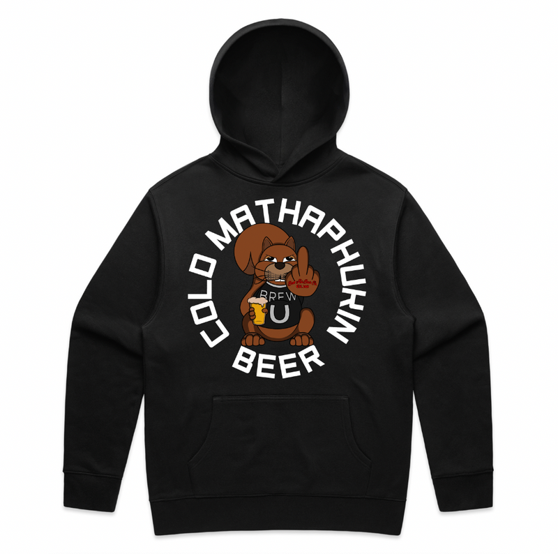 BREW U HOODIE - BLACK/WHITE