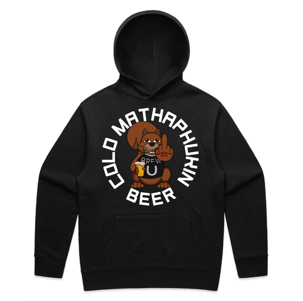 BREW U HOODIE - BLACK/WHITE