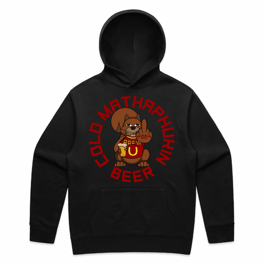 BREW U HOODIE - BLACK/GOLD/RED