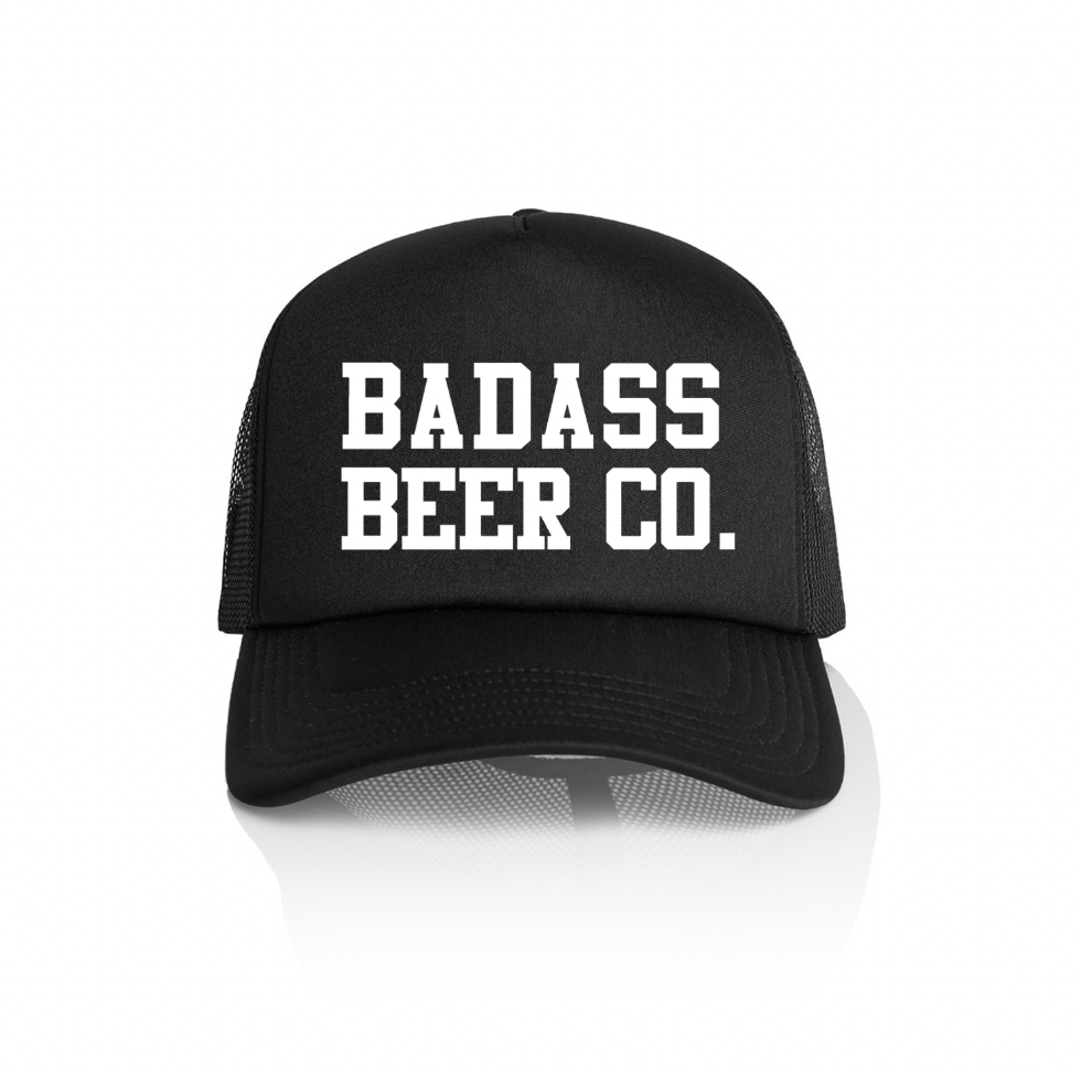 BA$$ COLLEGE TRUCKER - BLACK/WHITE