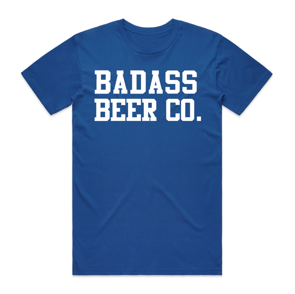 BA$$ COLLEGE TEE - ROYAL/WHITE